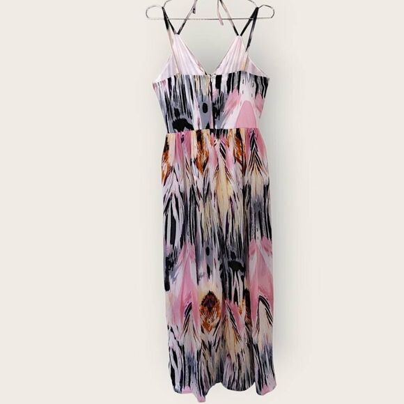 Harpa Womens Dress Sz Large Maxi Pink Blue Sundress  Glamourcore Princesscore - Picture 4 of 13